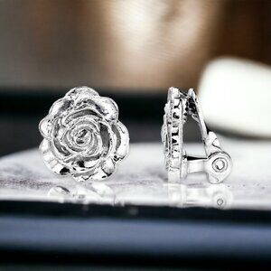 1928 Rose Clip-On Earrings